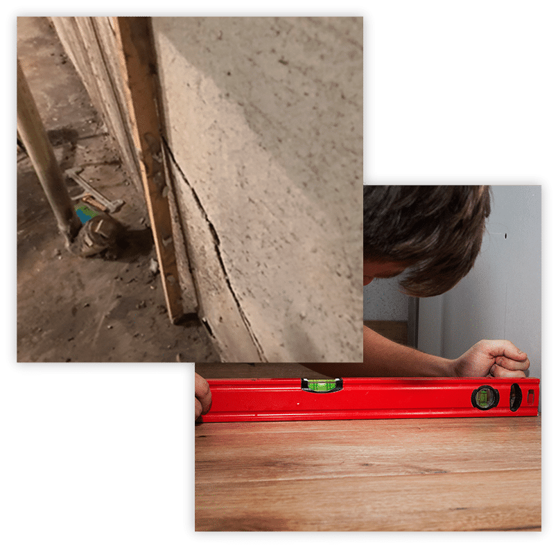 Bowed Walls and Sagging Floors Above Crawl spaces