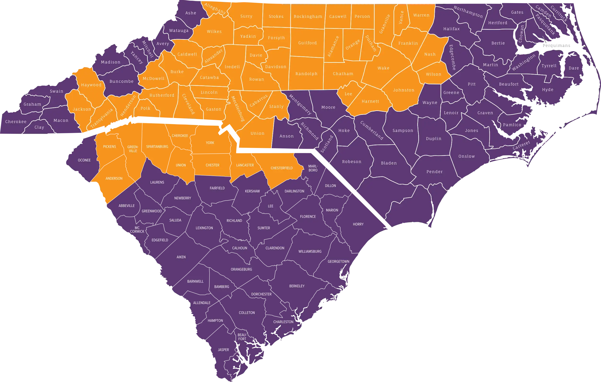 rhino service area map